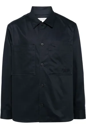 Maison Kitsuné Logo-embroidered cotton shirt