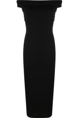 Reformation Jamen off-shoulder knitted midi dress