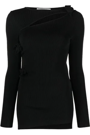COPERNI Floral-appliqué knitted top