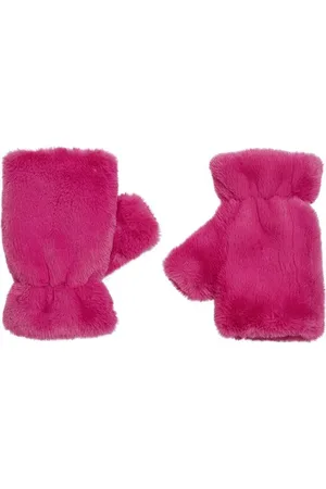 Apparis Faux-fur fingerless gloves