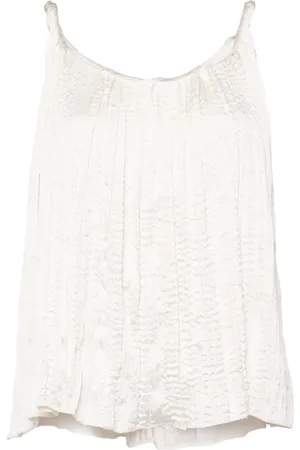 tout a coup Plissé-effect sleeveless blouse