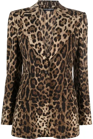 Dolce & Gabbana Leopard-print single-breasted blazer