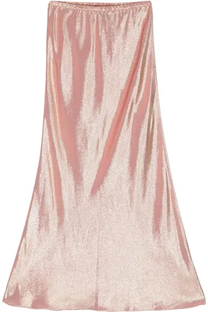 Cynthia Rowley Lamé-effect maxi silk skirt