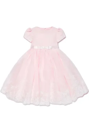Sarah Louise Floral-embroidered short-sleeved dress