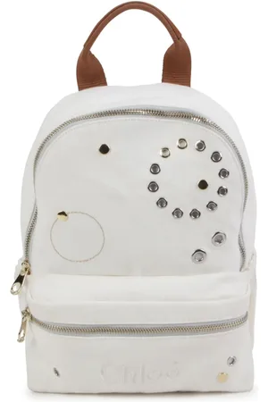Chloé Eyelet-detail cotton backpack