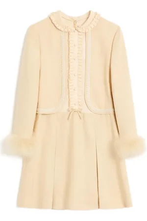 VALENTINO GARAVANI Feather-trim mini dress