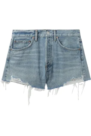 AGOLDE Ripped denim shorts