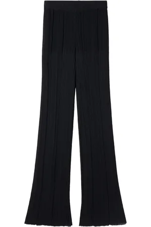 Stella McCartney Straight-leg pliss??-effect trousers