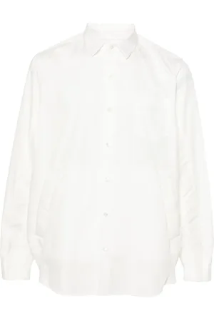 SACAI Ribbed-panelling poplin shirt