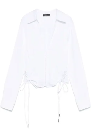 MUGLER Corset poplin shirt