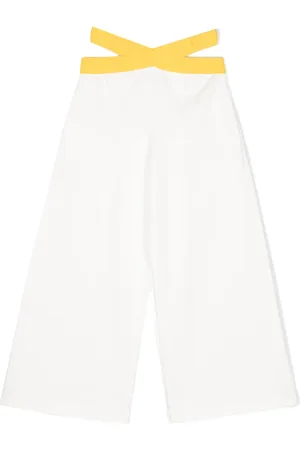 Fendi FF waistband wide-leg trousers