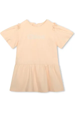 Chloé Logo-embroidered organic cotton dress