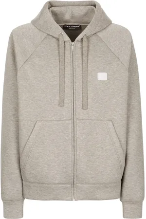 Dolce & Gabbana Logo-appliqué zip-up hoodie
