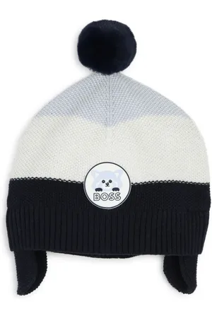 HUGO BOSS Logo-patch knitted beanie