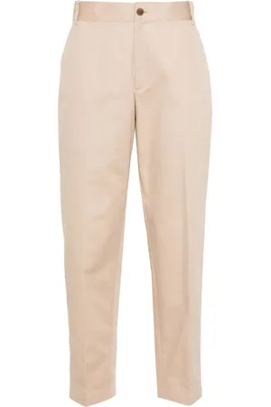 Maison Kitsuné Logo-embroidered cotton trousers