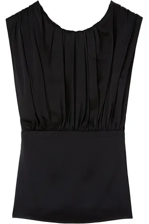 Jil Sander Ruched-detailed sleeveless blouse