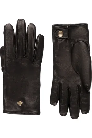 Bally Logo plaque leather gloves