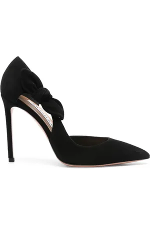 Aquazzura 105mm Very Bow Tie suede pumps