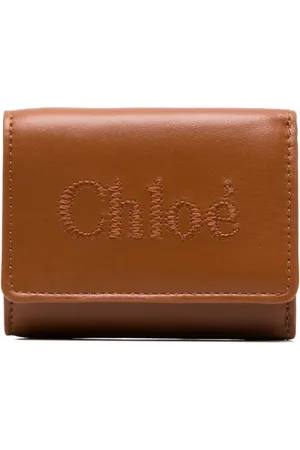 Chloé Sense logo-embroidered leather wallet