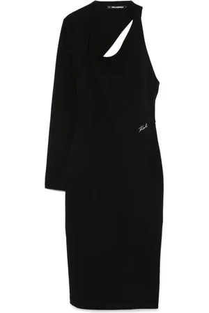 Karl Lagerfeld Asymmetric jersey midi dress