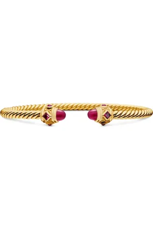 David Yurman 18kt yellow Renaissance Cablespira bracelet (3.5mm)