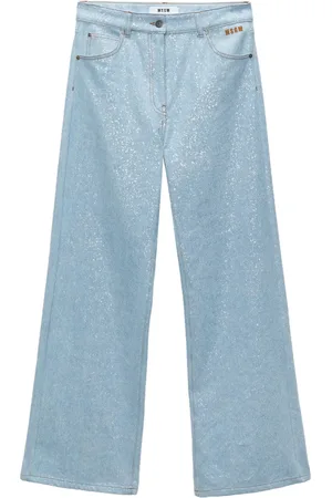 Msgm Logo-appliqu?? wide-leg jeans