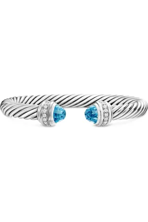David Yurman Sterling Classic Cable diamond bracelet (7mm)