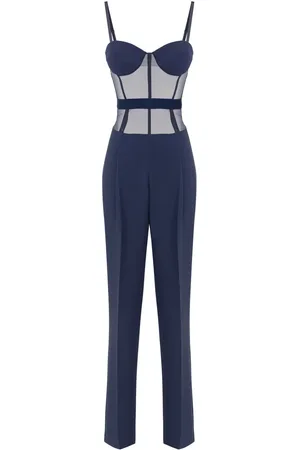 Elisabetta Franchi Crepe tulle jumpsuit