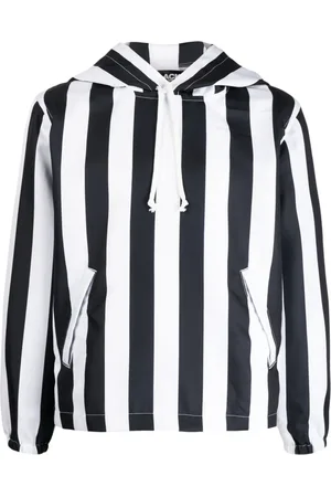 Comme des Garçons Striped long-sleeved hoodie