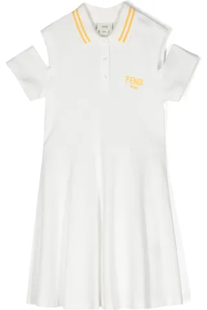 Fendi Cold-shoulder piqu?? polo dress