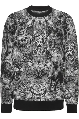 Philipp Plein Tattoo-jacquard crew-neck jumper