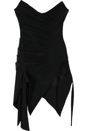 MUGLER Asymmetric bustier mini dress