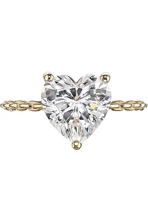 Anabela Chan 9kt yellow mini Heart diamond pinky ring