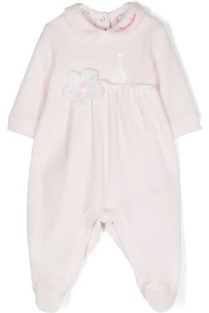 MONNALISA Floral-appliqué terry-cloth pyjamas
