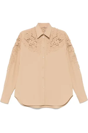 ERMANNO SCERVINO Floral-appliqué shirt