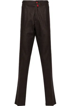Kiton Logo-patch trousers