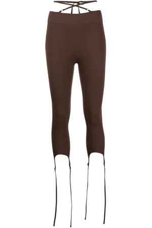 ANDREADAMO Strap-detail cropped leggings