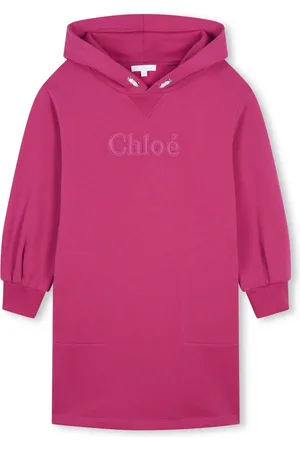 Chloé Logo-embroidered hooded dress