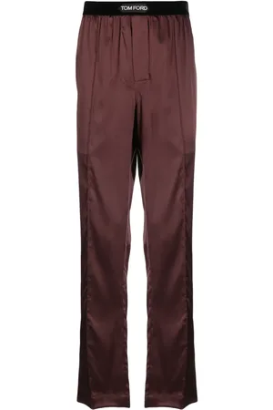 Tom Ford Logo-waistband silk pajama bottoms