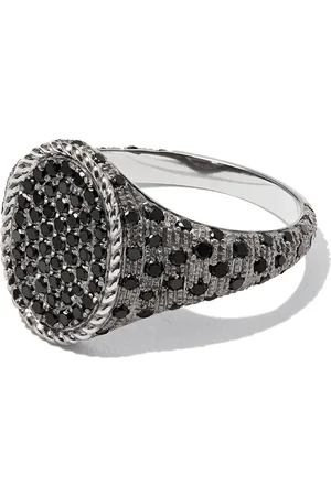 YVONNE LÉON 18kt white gold Oval diamond signet ring