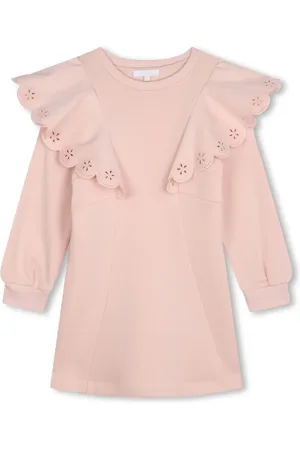 Chloé Ruffle-detail organic cotton dress