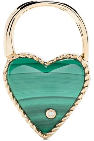 YVONNE LÉON Creole Cadenas Coeur diamond earring