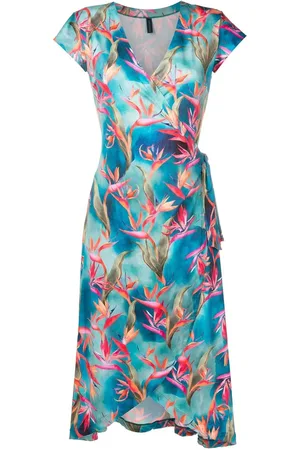 Lygia & Nanny Falcão-printed wrap dress