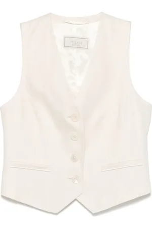 PESERICO SIGN Linen waistcoat