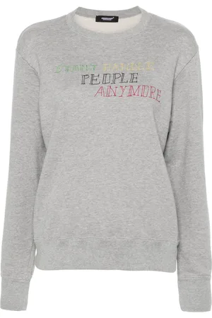UNDERCOVER Slogan-embroidered cotton sweatshirt