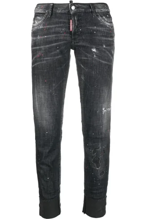 Dsquared2 Splatter-detailed cropped jeans