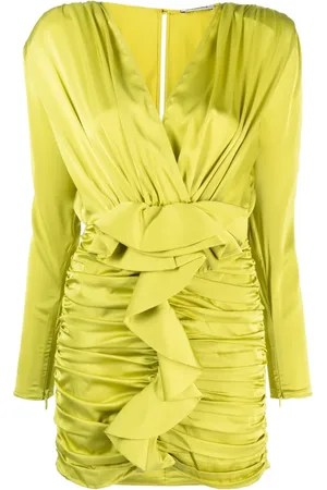 Ilkyaz Ozel Ruffle-detailed satin minidress