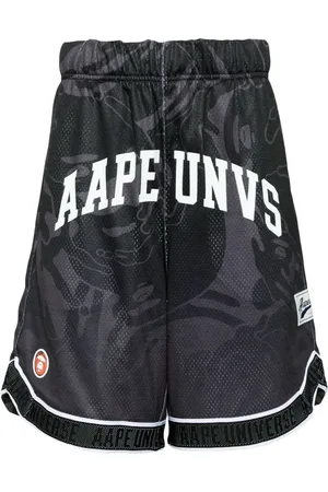 A Bathing Ape Logo-print track shorts