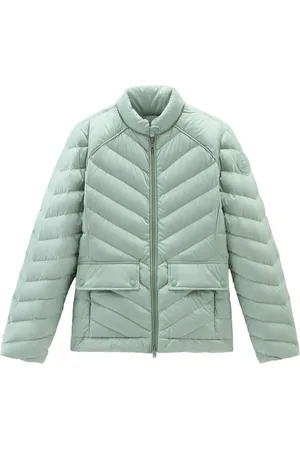 Woolrich Logo-appliqué chevron-quilted puffer jacket