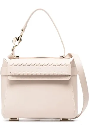 Chloé Embossed-logo leather tote bag